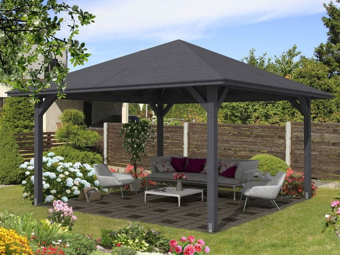 Skan Holz Pavillon Cannes Größe 3 in schiefergrau
