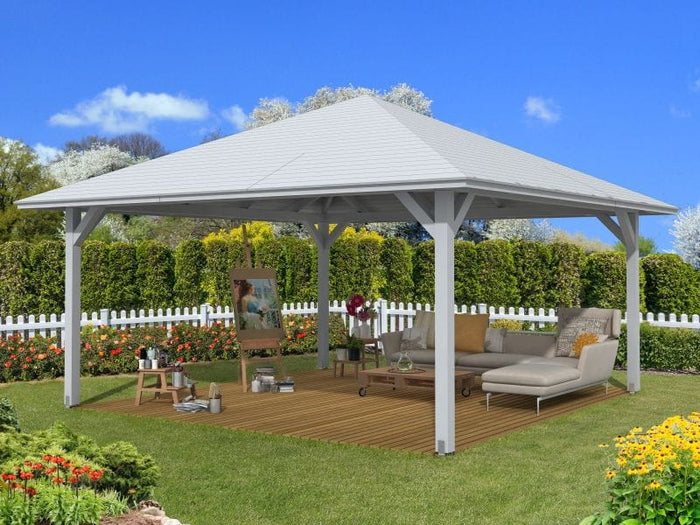 Skan Holz Pavillon Cannes Größe 4 in weiß