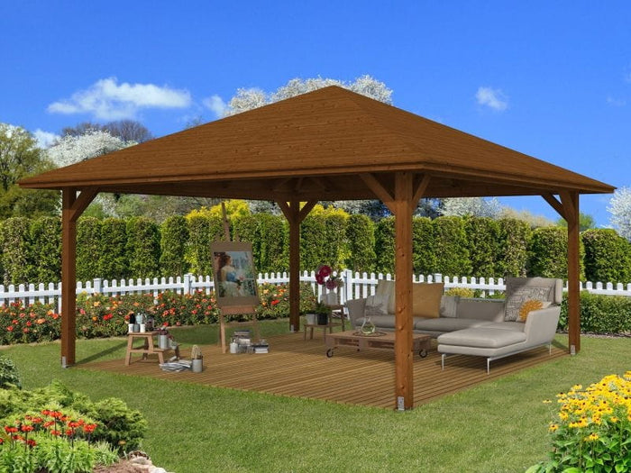 Skan Holz Pavillon Cannes Größe 4 in nussbaum