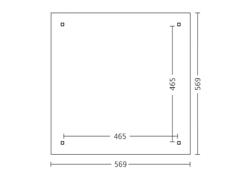 Skan Holz Pavillon Cannes Größe 4 in schiefergrau