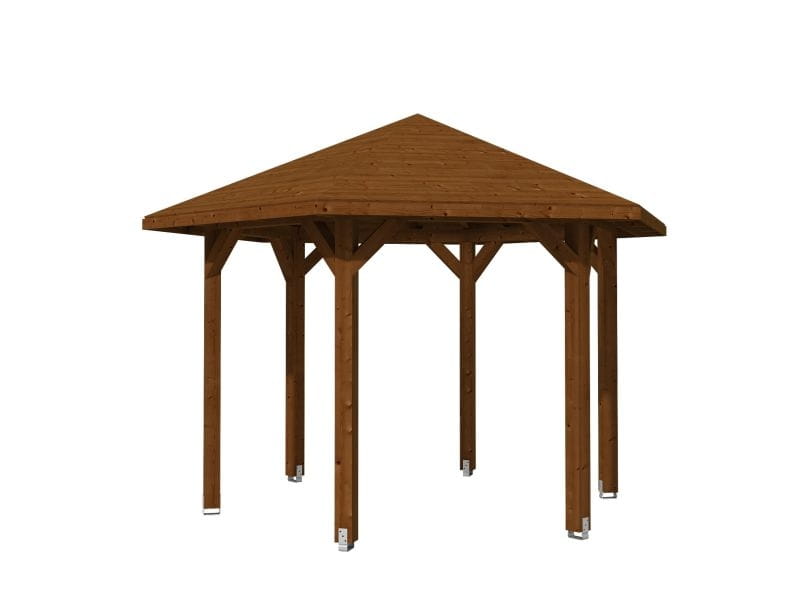 Skan Holz Pavillon Nancy Größe 2 in nussbaum