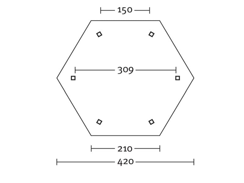 Skan Holz Pavillon Nancy Größe 2 in schiefergrau