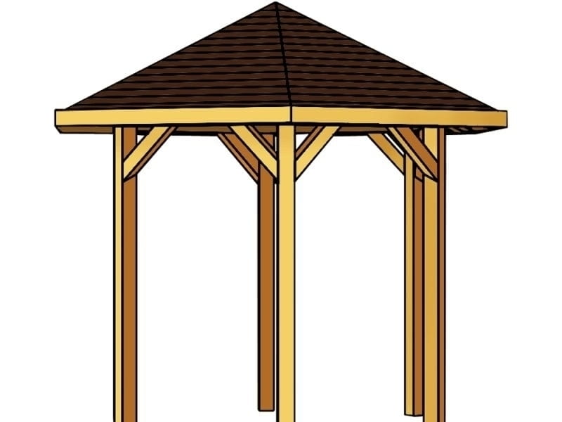 Skan Holz Pavillon Nancy Größe 2 in schiefergrau