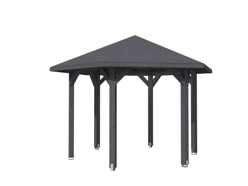 Skan Holz Pavillon Nancy Größe 2 in schiefergrau