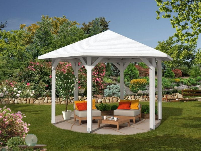 Skan Holz Pavillon Nancy Größe 3 in weiß