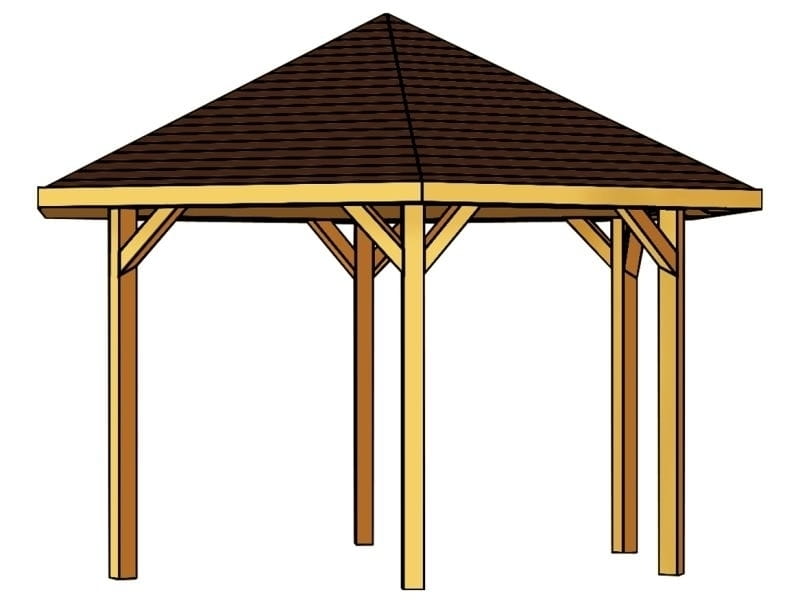 Skan Holz Pavillon Nancy Größe 3 in weiß