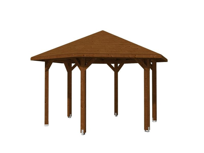 Skan Holz Pavillon Nancy Größe 3 in nussbaum