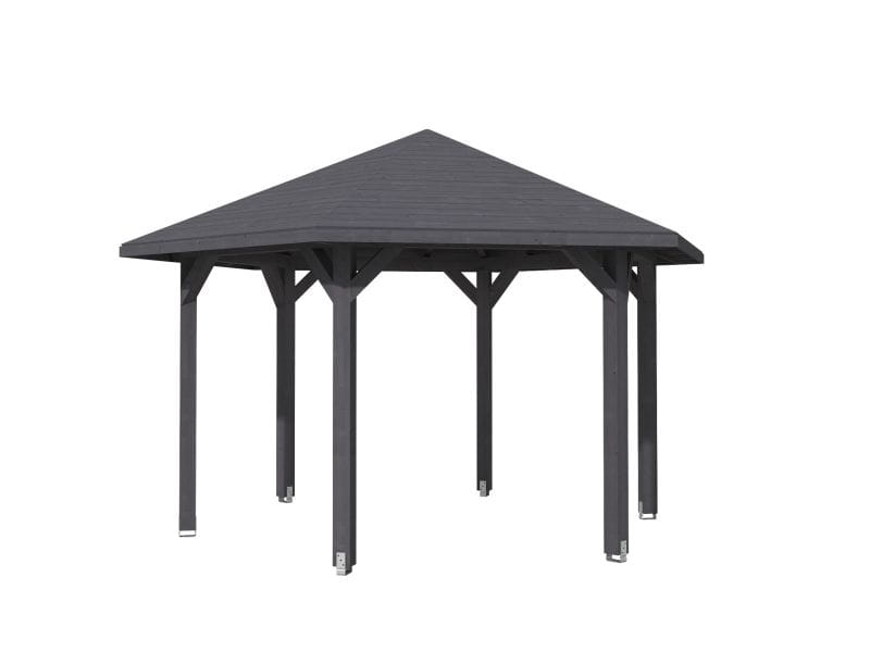 Skan Holz Pavillon Nancy Größe 3 in schiefergrau
