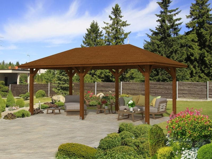 Skan Holz Pavillon Orleans Größe 1 in nussbaum