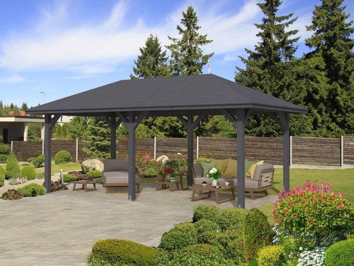 Skan Holz Pavillon Orleans Größe 1 in schiefergrau