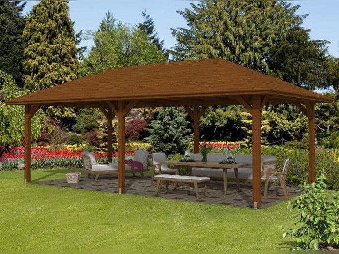 Skan Holz Pavillon Orleans Größe 2 in nussbaum