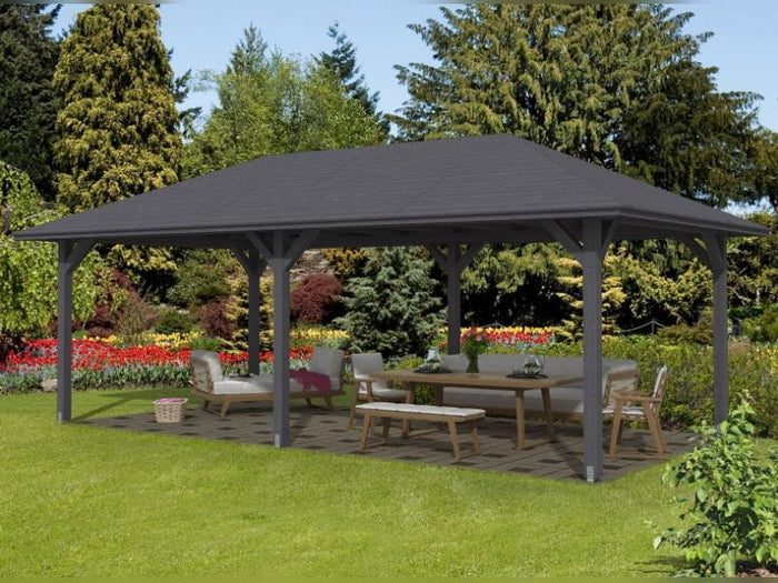 Skan Holz Pavillon Orleans Größe 2 in schiefergrau