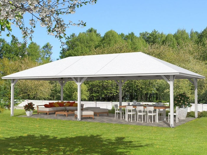 Skan Holz Pavillon Orleans Größe 4 in weiß