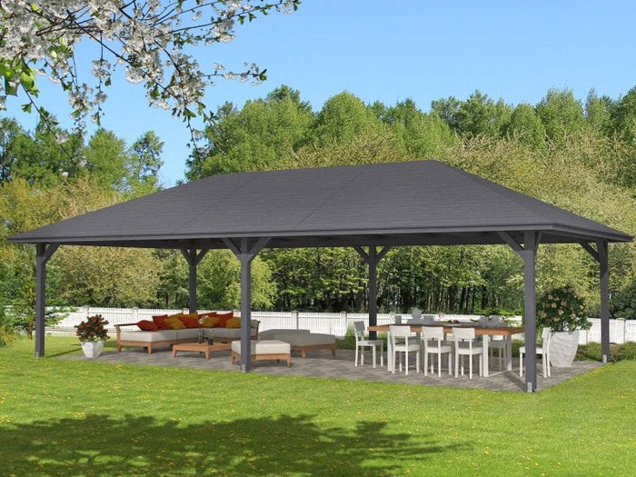 Skan Holz Pavillon Orleans Größe 4 in schiefergrau