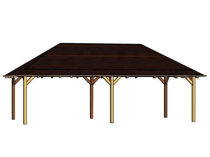 Skan Holz Pavillon Orleans Größe 4 in schiefergrau