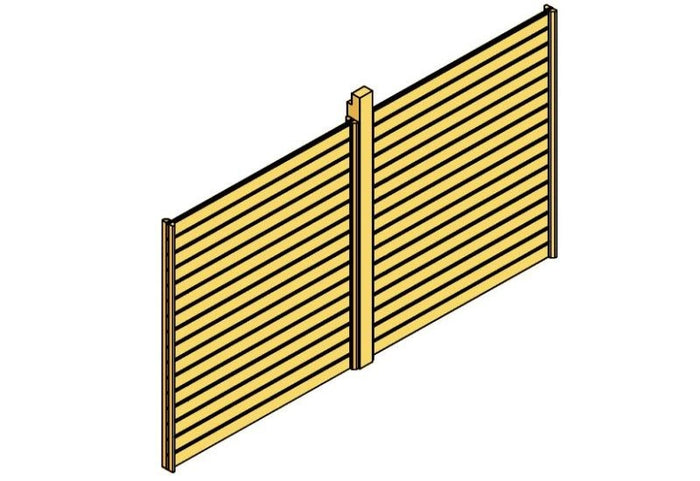 Skan Holz Rückwand für Carport 291 x 200 cm Profilschalung