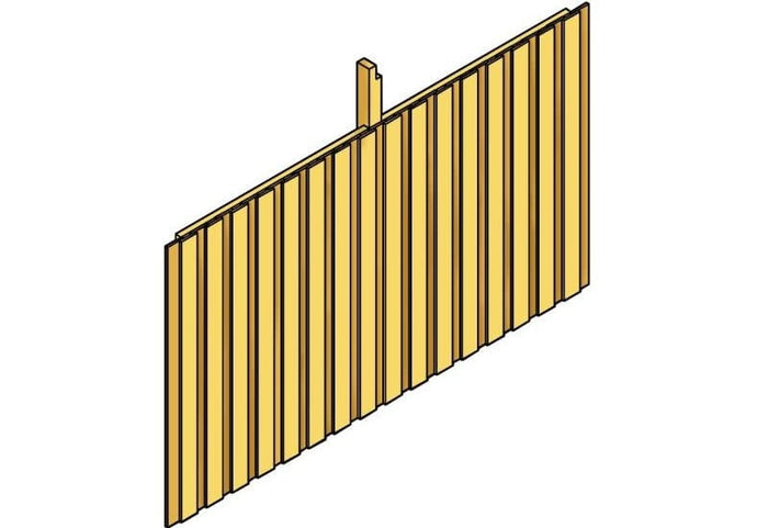 Skan Holz Rückwand für Carport 341 x 180 cm Deckelschalung