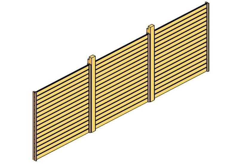 Skan Holz Rückwand für Carport 550 x 200 cm Profilschalung