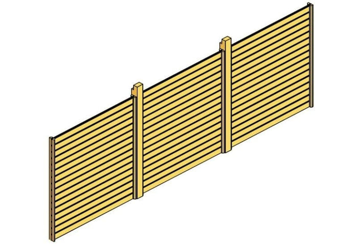 Skan Holz Rückwand für Carport 550 x 200 cm Profilschalung