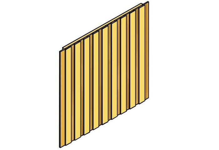 Skan Holz Seitenwand für Carport 230 x 180 cm Deckelschalung