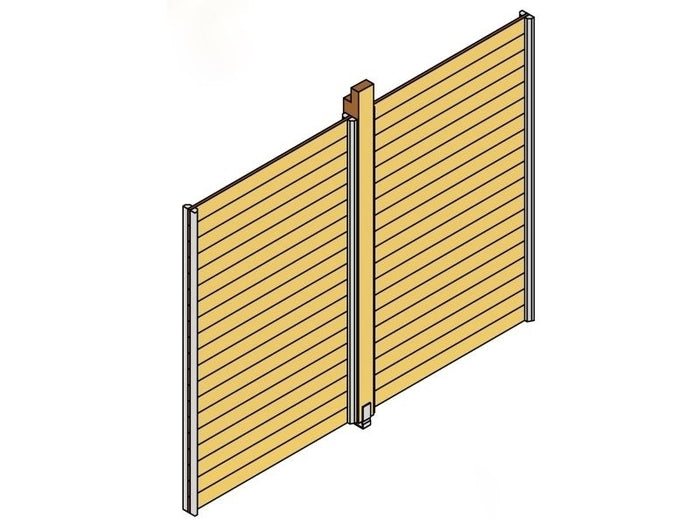 Skan Holz Wand für Toulouse in schiefergrau