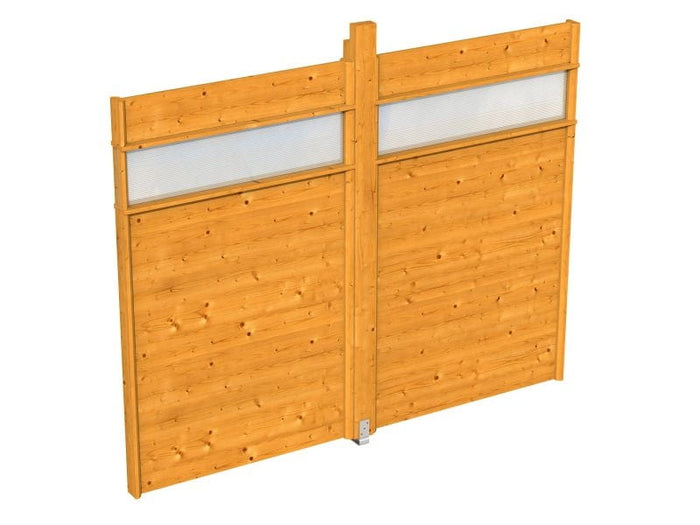 Skan Holz Wand mit Lichtband in eiche hell für Toulouse