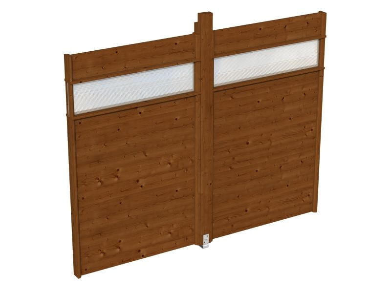 Skan Holz Wand mit Lichtband in nussbaum für Toulouse