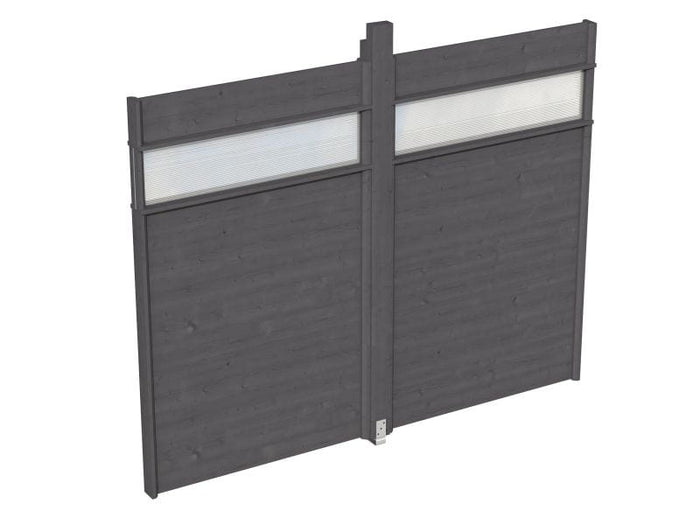 Skan Holz Wand mit Lichtband in schiefergrau für Toulouse