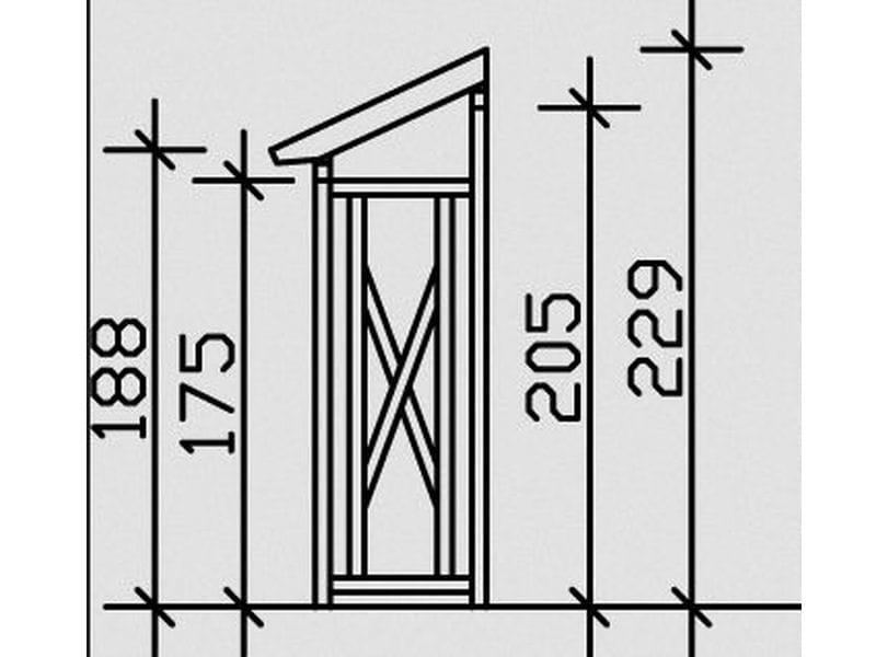 Skan Holz Wandanbau Holzunterstand Paul 1