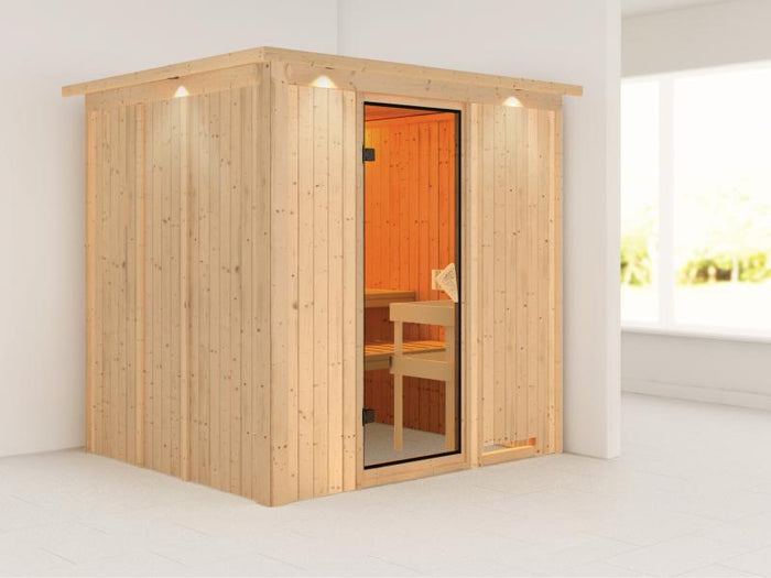 Sodin - Karibu Sauna ohne Ofen - mit Dachkranz -