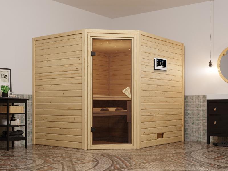 Tanami - Karibu Sauna inkl. 9-kW-Ofen - ohne Dachkranz -