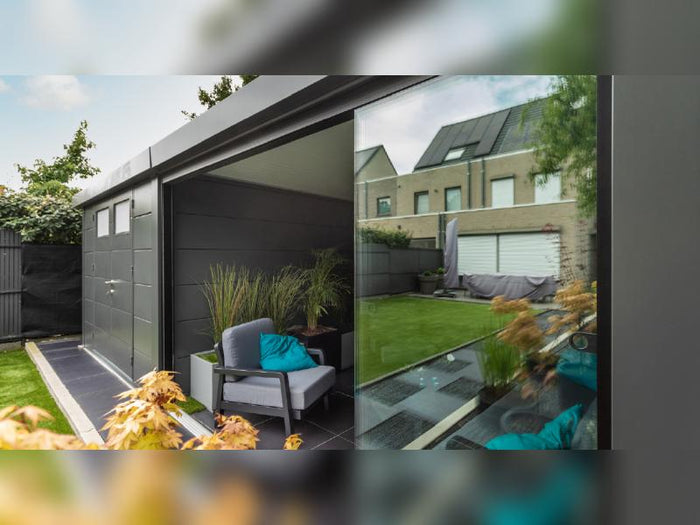 Telluria Glasschiebewände / SIN4836, Granitgrau