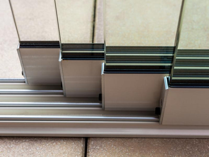 Telluria Glasschiebewände Lounge XL, Granitgrau