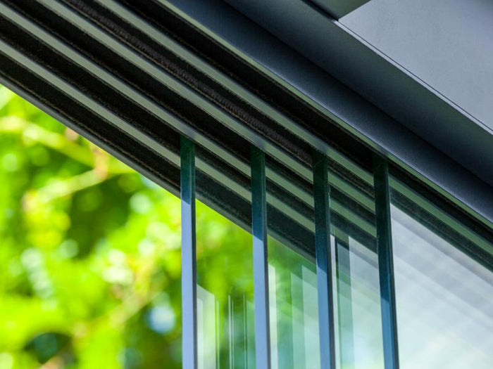 Telluria Glasschiebewände Lounge XL, Granitgrau