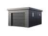 Telluria Metall-Garage Classico 3654, Granitgrau, inkl. Garagentor und Fenster
