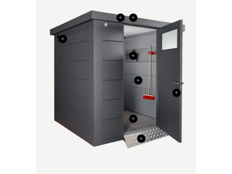 Telluria Metall-Gerätehaus Classico 2121 komplett Weiß
