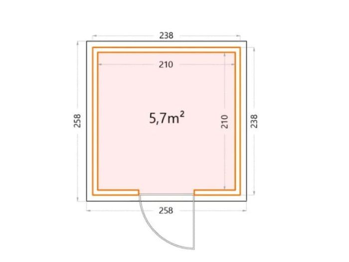 Telluria Metall-Gerätehaus Classico 2424 Komplett Weiß