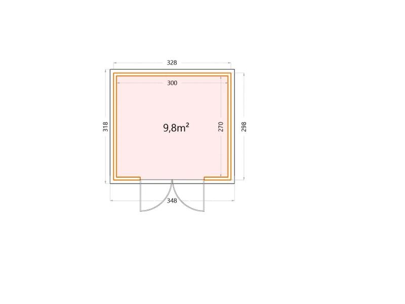 Telluria Metall-Gerätehaus Classico 3330 Lichtgrau