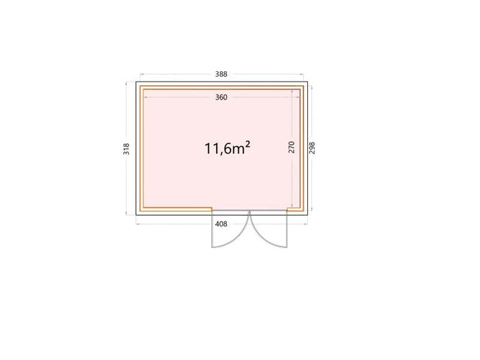 Telluria Metall-Gerätehaus Classico 3930 Weiß