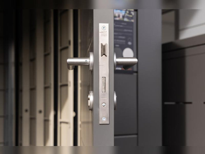 Telluria Metall-Gerätehaus Duo 2721, Granitgrau