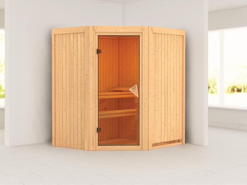 Tonja - Karibu Sauna Plug & Play ohne Ofen - ohne Dachkranz -