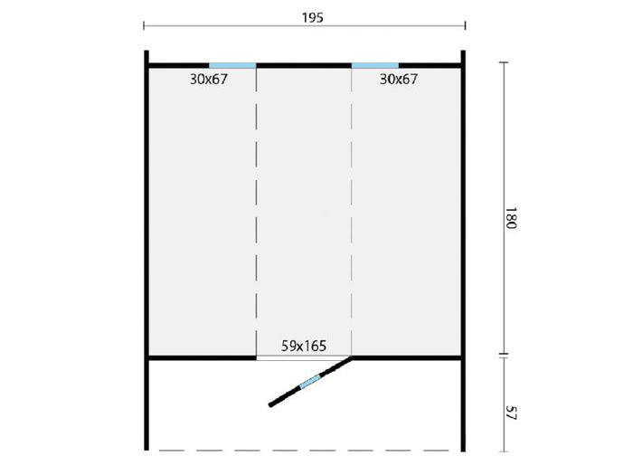 Tuindeco Saunafass 195 x 250 cm Thermowood