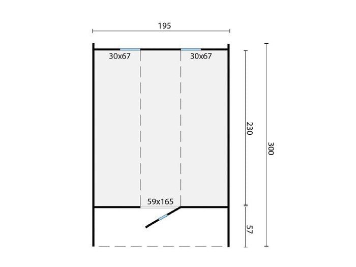 Tuindeco Saunafass 195 x 300 cm Thermowood