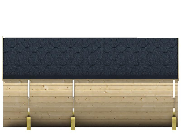 Tuindeco Saunafass 215 x 400 cm mit Vorraum naturbelassen