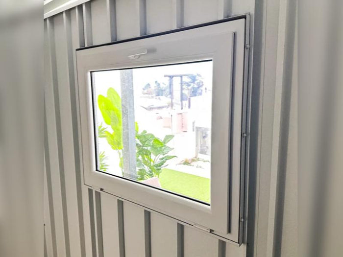 Urban One Gerätehaus Basic Typ 4, 350x298 cm, inkl. Überdachung links 1 m