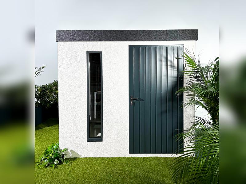 Urban One Gerätehaus Basic Typ 5, 350x298 cm, inkl. Überdachung rechts 1 m