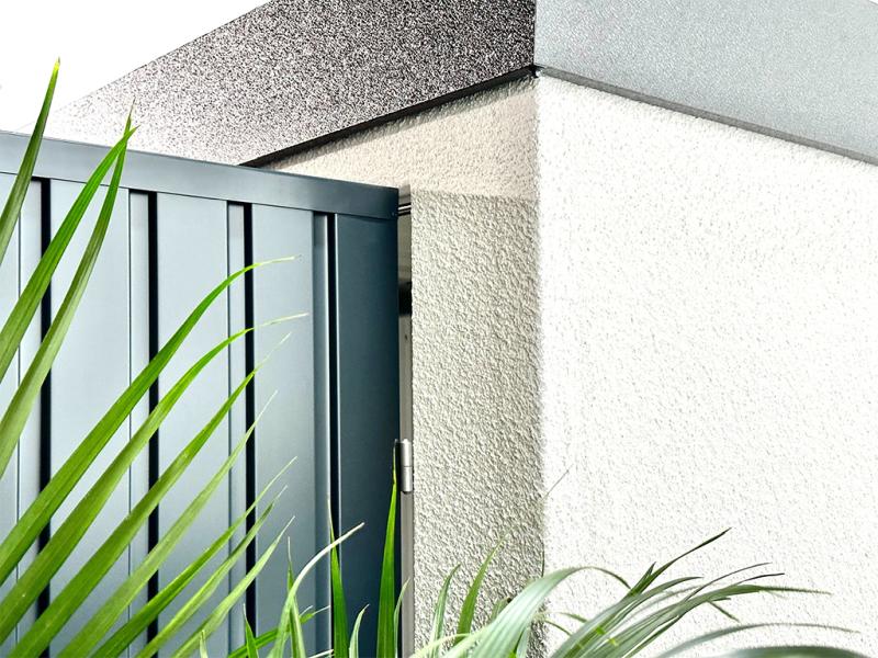 Urban One Gerätehaus Basic Typ 6, 450x256 cm, inkl. Überdachung links