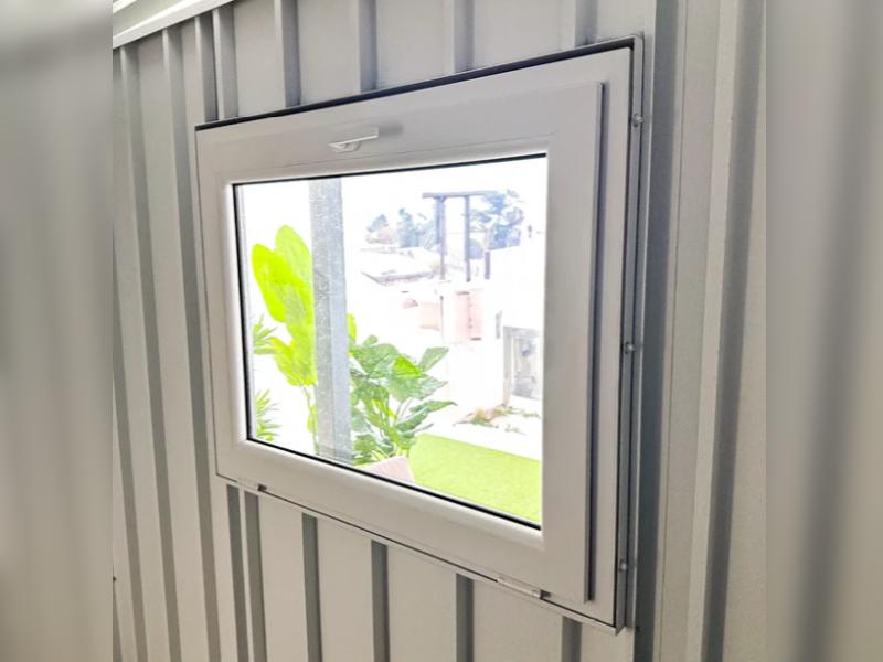 Urban One Gerätehaus Basic Typ 6, 490x256 cm, inkl. Überdachung links 2 m