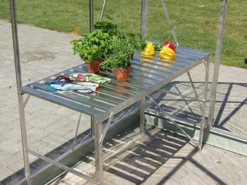 Vitavia Aluminium-Tisch 1 Ebene blank eloxiert