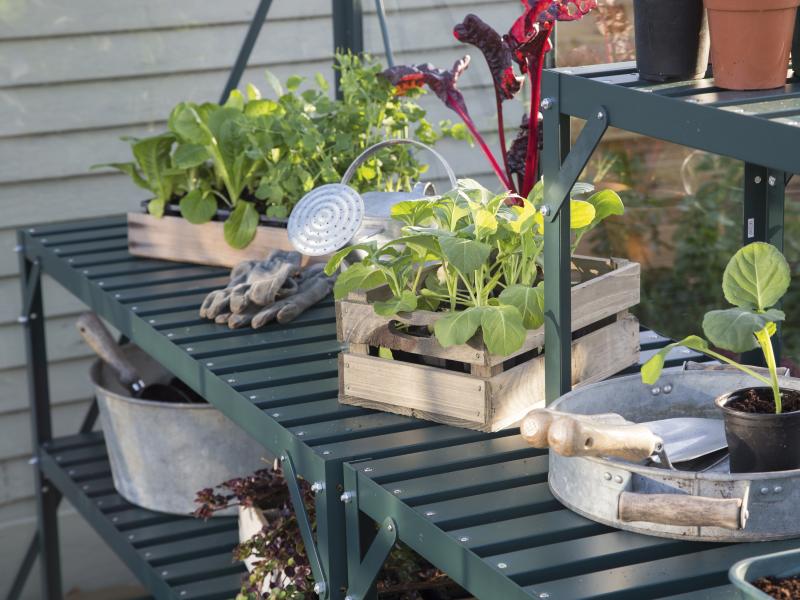 Vitavia Aluminium-Tisch 2 Ebenen smaragd